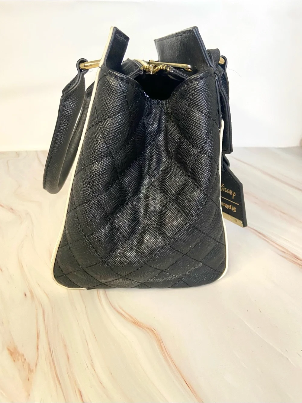 Loungefly Black and White Mickey & Minnie Satchel